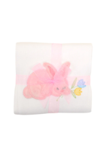 3 Marthas Bunny Applique Burp, Pink