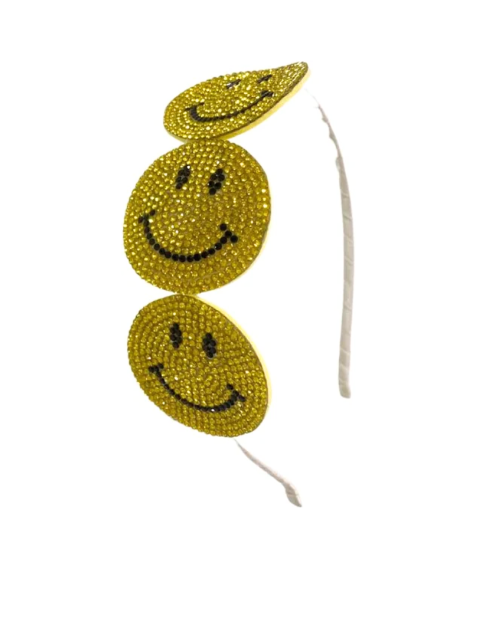 Bari Lynn Crystallized 3 Smiley Emoji Headband