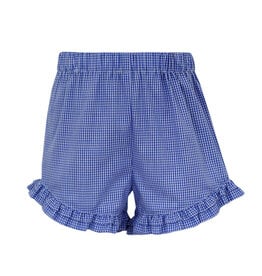Anavini Flag Royal Blue Gingham Girl's Shorts