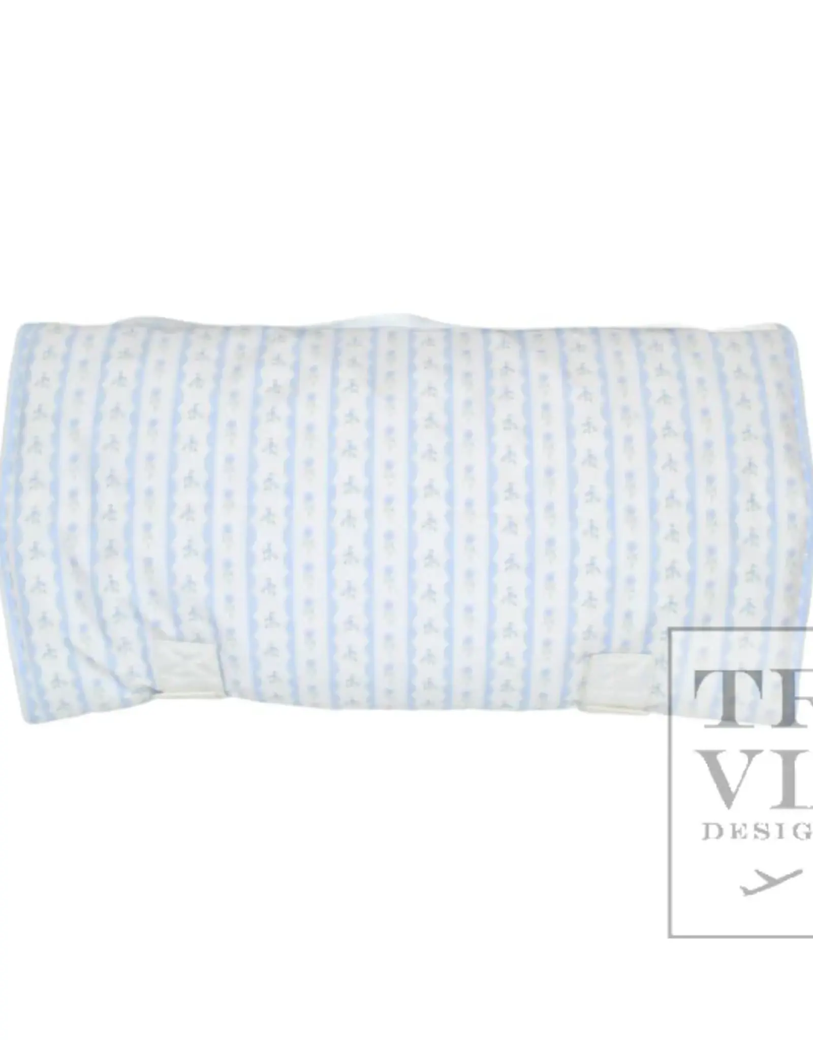 TRVL Design Rest Up Nap Mat - Ribbon Floral Blue