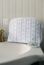 TRVL Design Goodie Cosmetic Bag - Ribbon Floral Blue