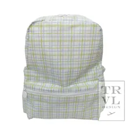 TRVL Design Backpacker Backpack Classic Plaid Green