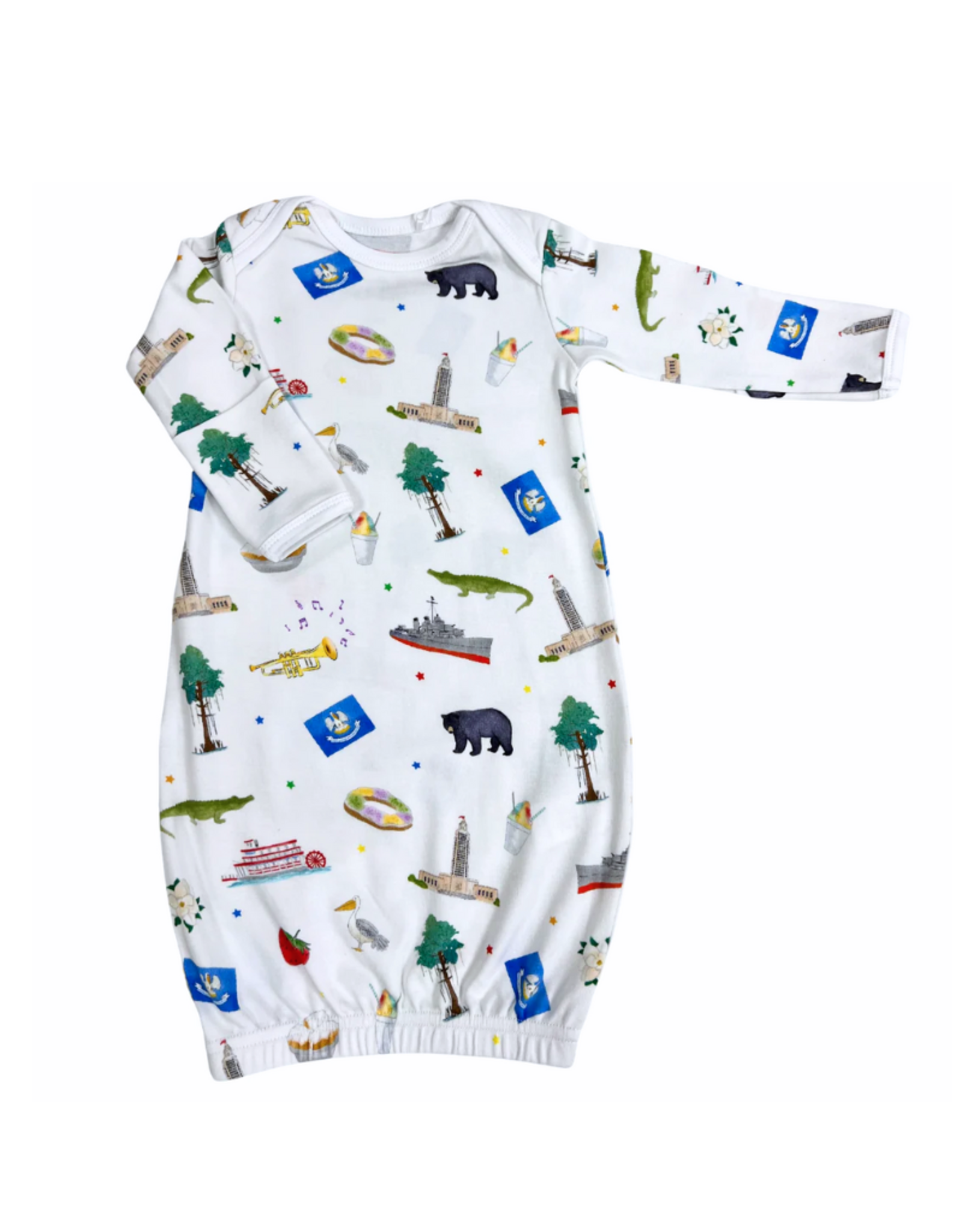 Nola Tawk Louisiana Kids Organic Cotton Gown