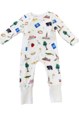 Nola Tawk Louisiana Kids Organic Cotton Zip-Up PJ