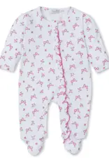 Kissy Kissy Bloomin Bows Zipper Footie, Pink