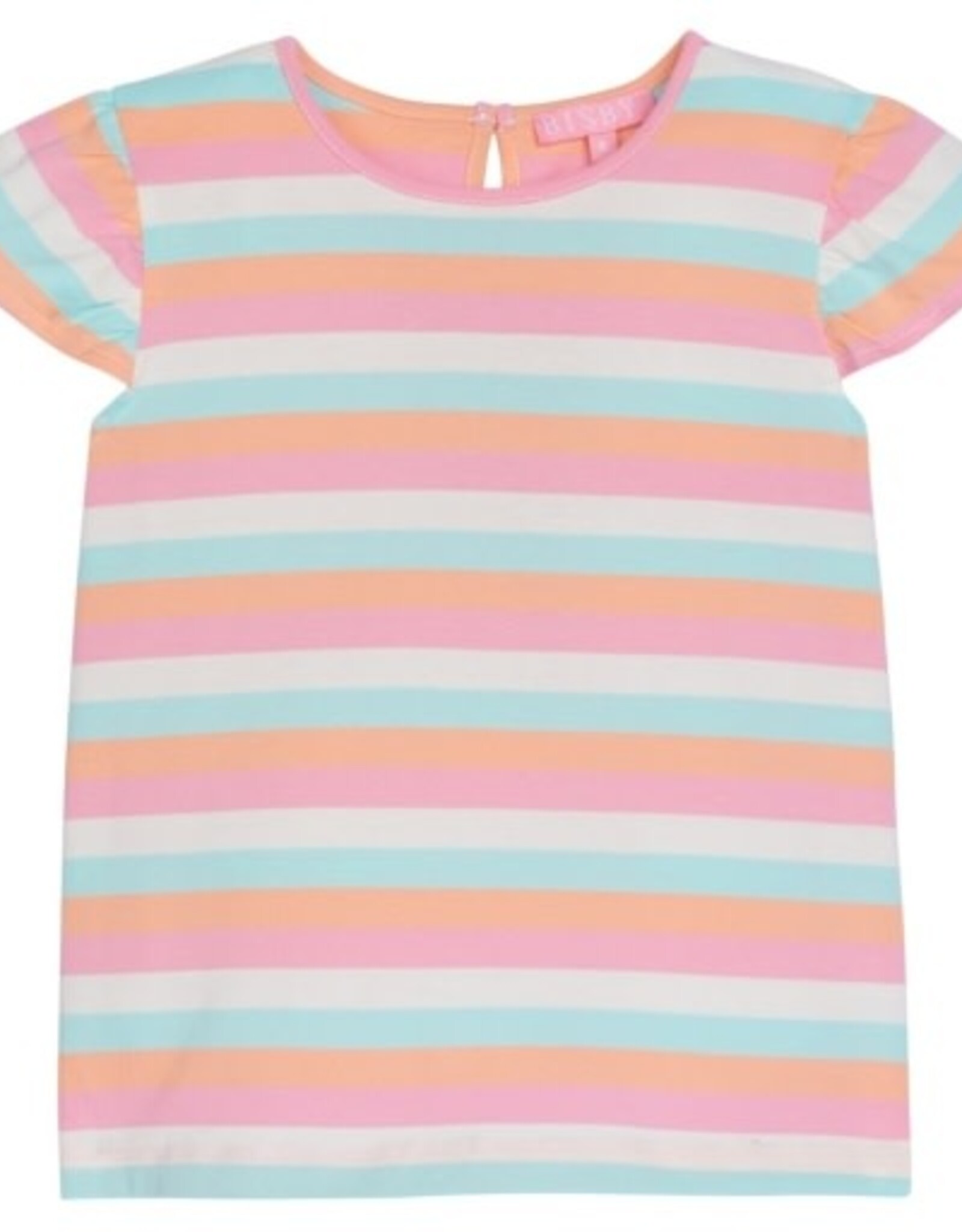 Bisby Angel Sleeve Tee, Sherbert Stripe