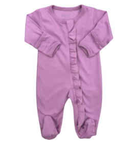 Kissy Kissy Purple Footie w/ Ruffle Zipper