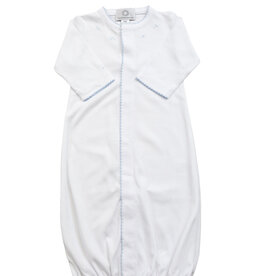 The Proper Peony White Pima Converter Gown White with Blue