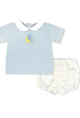 LullabySet Sibley Bloomer Set - Bluffton Blue Party Time Plaid