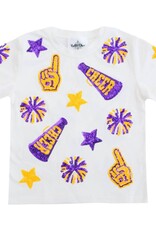 Belle Cher Purple & Yellow Cheer Shirt