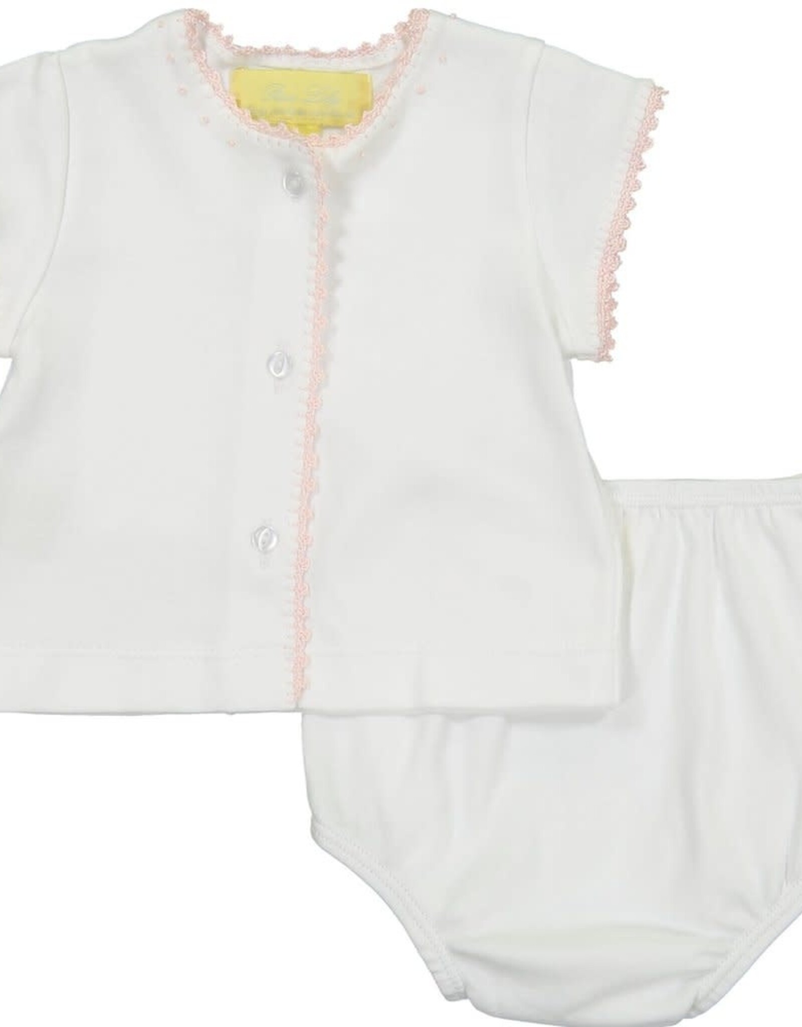 Pixie Lily Jersey Diaper Set, Pink