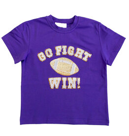 Belle Cher Go, Fight, Win Purple & Yellow Shirt