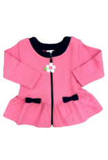 Florence Eiseman Jacquard Knit Jacket w/ Bows & Flower