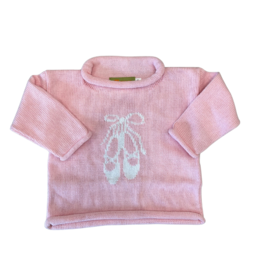 Claver Light Pink/White Ballet Slippers Sweater