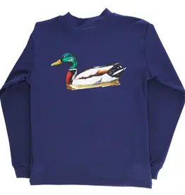 The Bailey Boys Long Sleeve Performance Logo Tee, Wood Duck/Navy