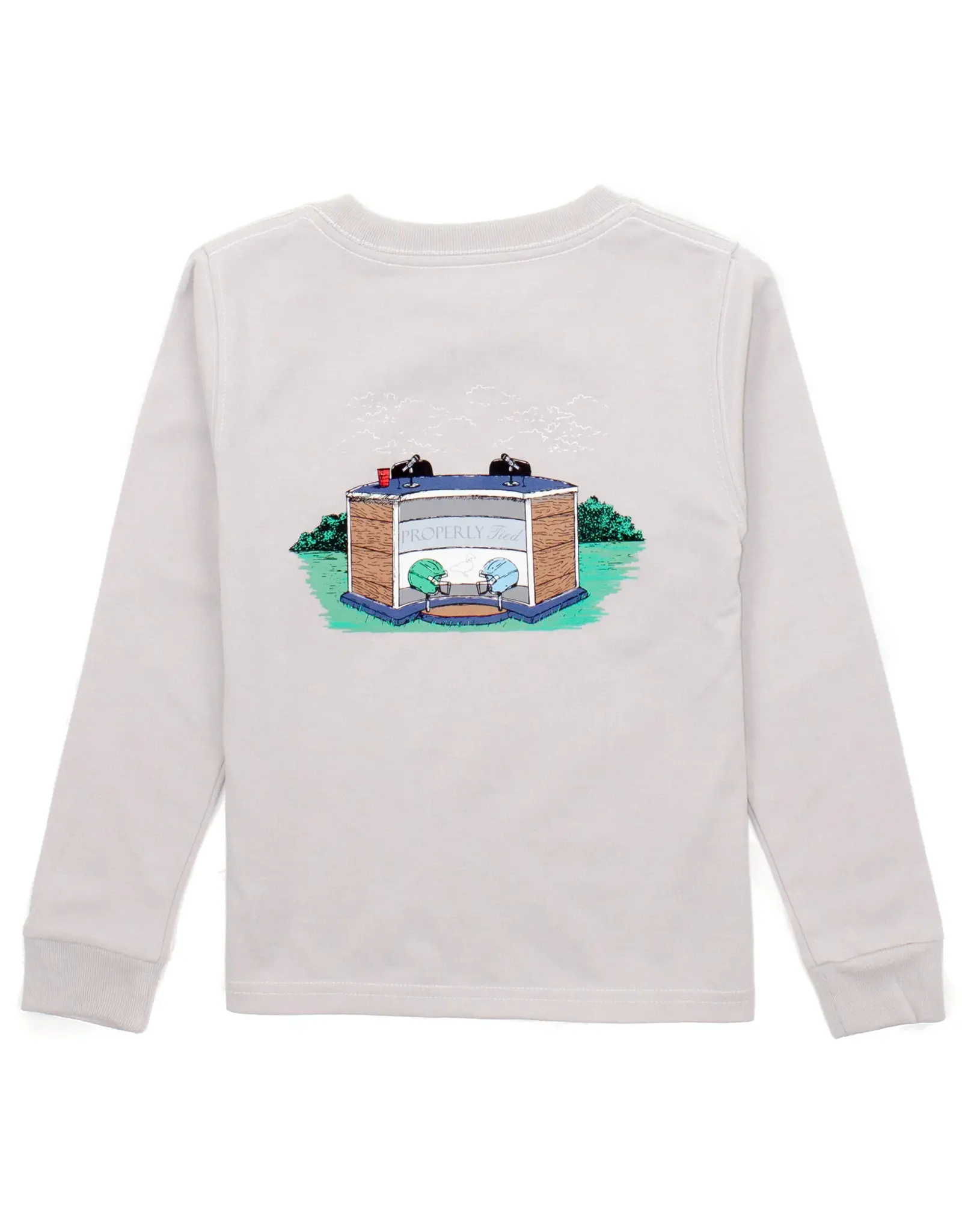 Properly Tied Boys Match Up Long Sleeve Tee, Ice Grey