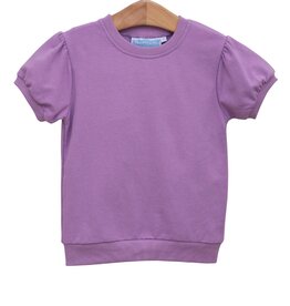 Trotter Street Kids Landry Puff Sleeve Top, Lavender