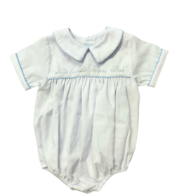 Auraluz White Pique Bubble w/ Blue Row Cars