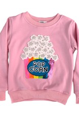 Lola and the Boys Pink Pearls and Popcorn Sweatshirt