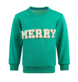 Lola and the Boys Green Merry Pearl Sweatshirt Lola and the Boys Green Merry Pearl Sweatshirt