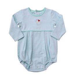 Itsy Bitsy Teal Stripe Mickey Mouse Balloons Bubble