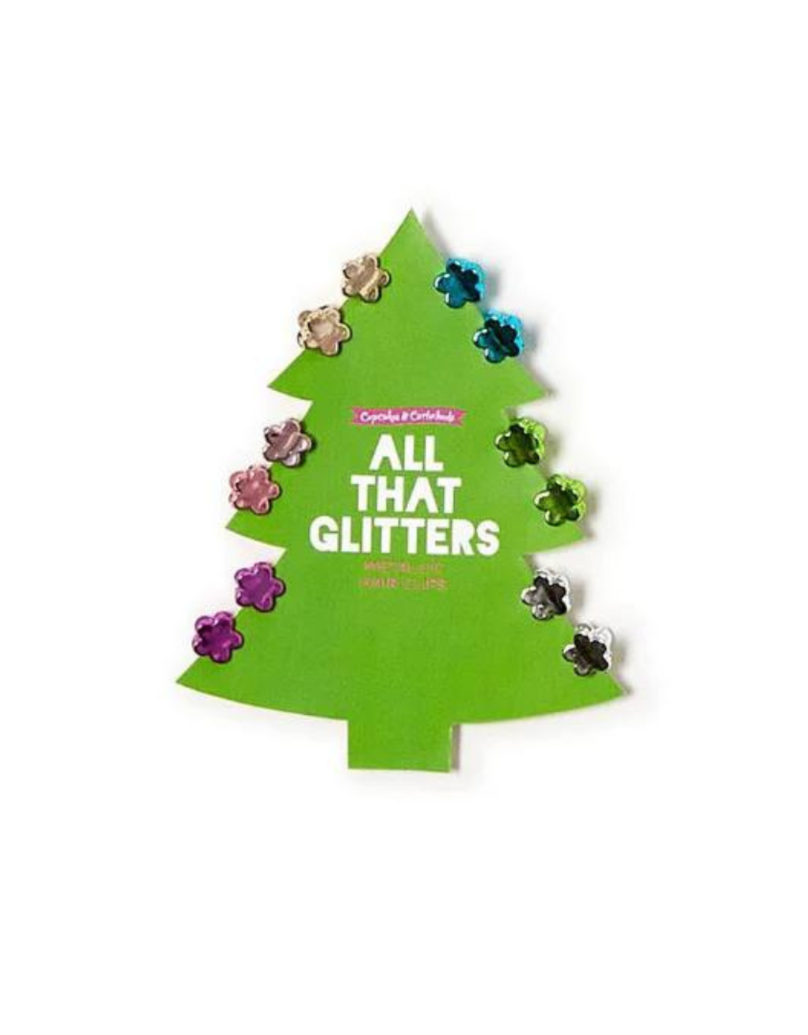 Two's Company Mini Metallic Hair Clips, Holiday