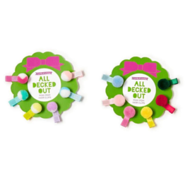 Two's Company Mini Pom Pom Hair Clips, Holiday