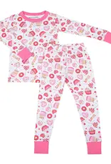 Magnolia Baby XOXO Sweets Printed Pink Long Pajamas