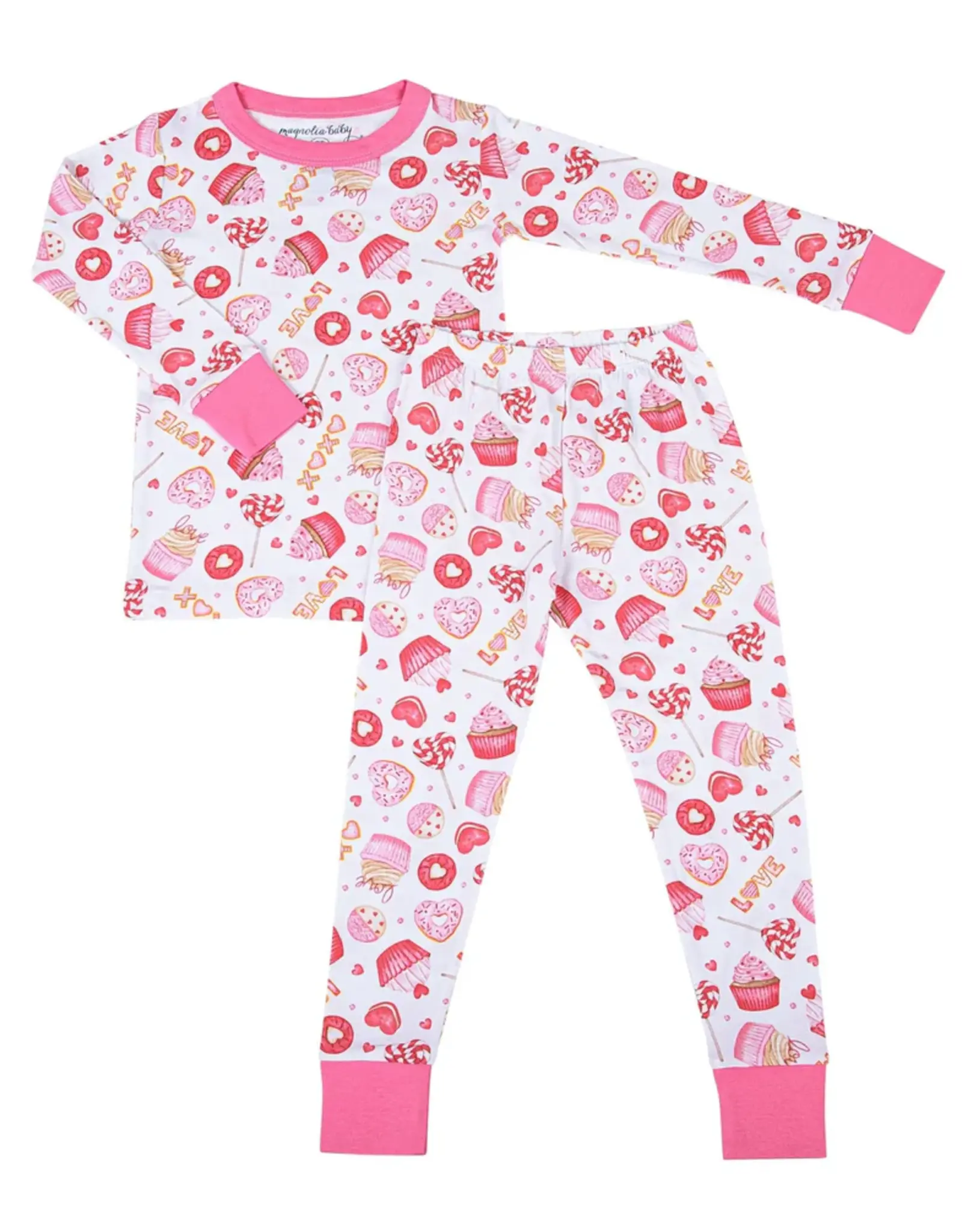 Magnolia Baby XOXO Sweets Printed Pink Long Pajamas
