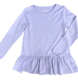 James and Lottie Peggy Peplum Pima Top, Lavender - 4T