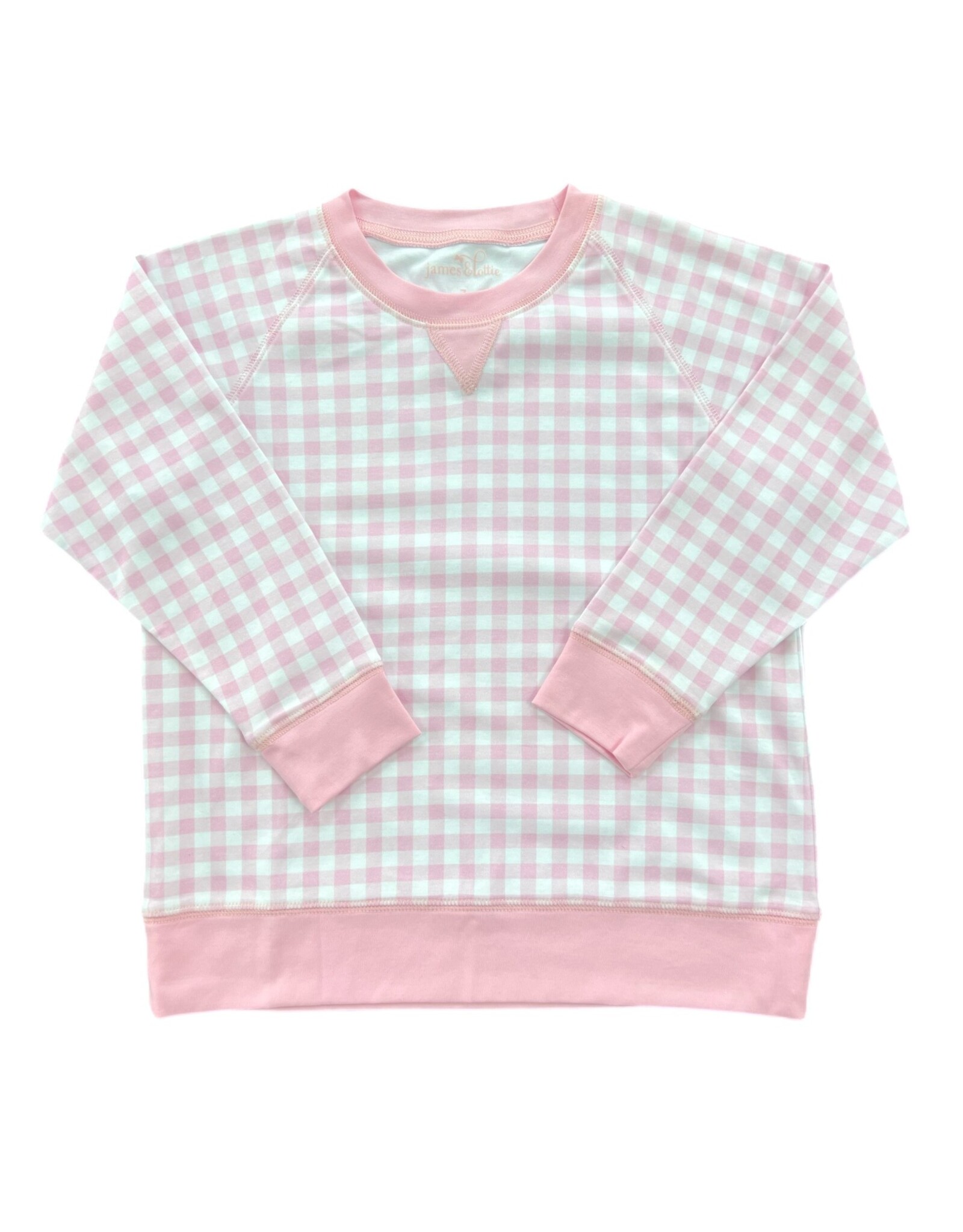 Pink gingham champion sweatshirt sale