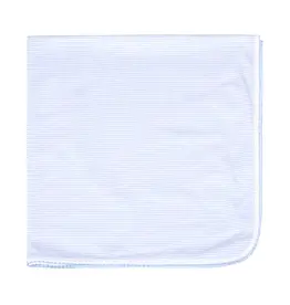 Magnolia Baby Light Blue Mini Stripes Receiving Blanket