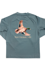 SouthBound Teal Duck Long Sleeve Performance Tee