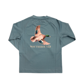 SouthBound Teal Duck Long Sleeve Performance Tee
