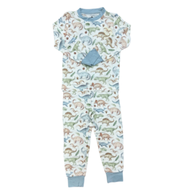 Belle Cher Dino Bamboo Two Piece Pajamas