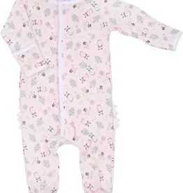 Magnolia Baby Pink Sweet Little Christmas Ruffle Footie