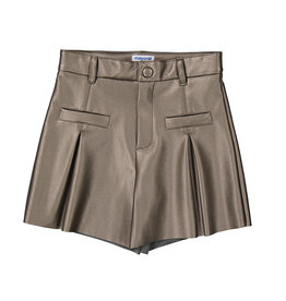 Mayoral Copper Feaux Leather Shorts