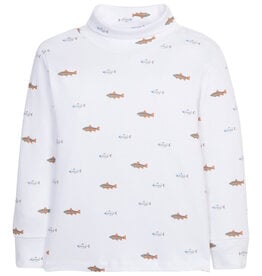 Little English Printed Turtleneck - Fish