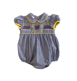 Magnolia Steel Purple & Yellow Smocked Tiger Bubble