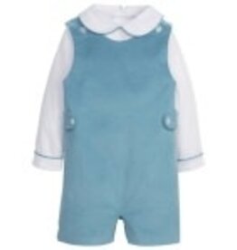 Little English Button Tab John John Set - Alpine  Corduroy - 9m