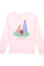 Properly Tied Girls Home Team LS Tee Rose