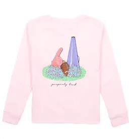 Properly Tied Girls Home Team LS Tee Rose