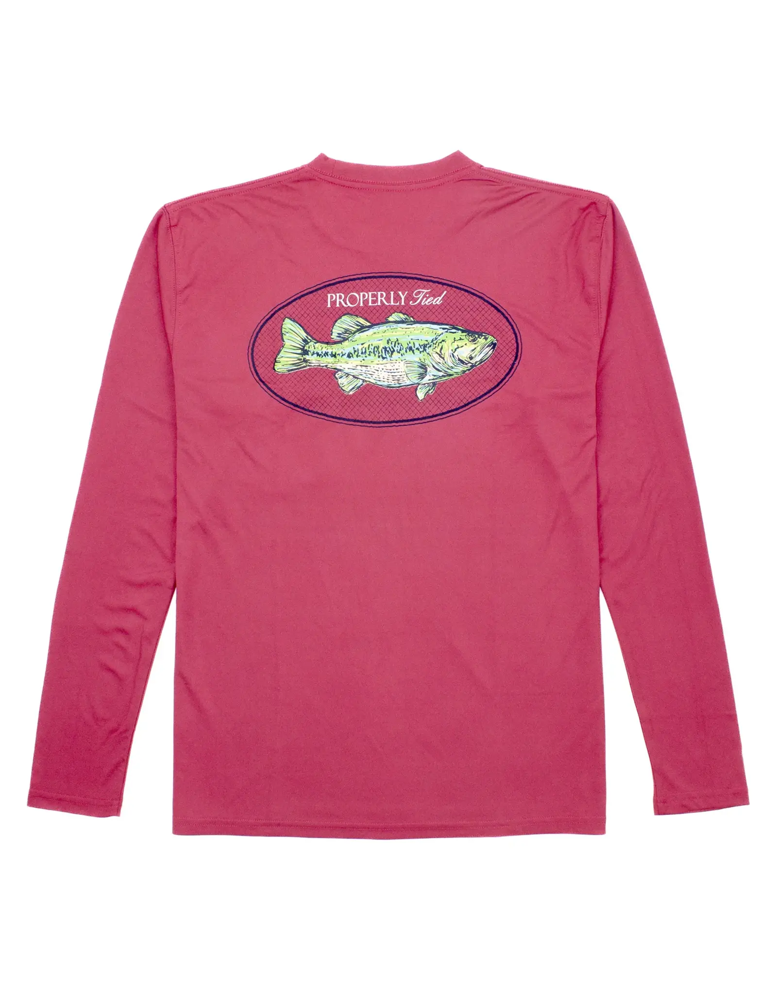 Properly Tied Performance Tee LS Bass Cayenne