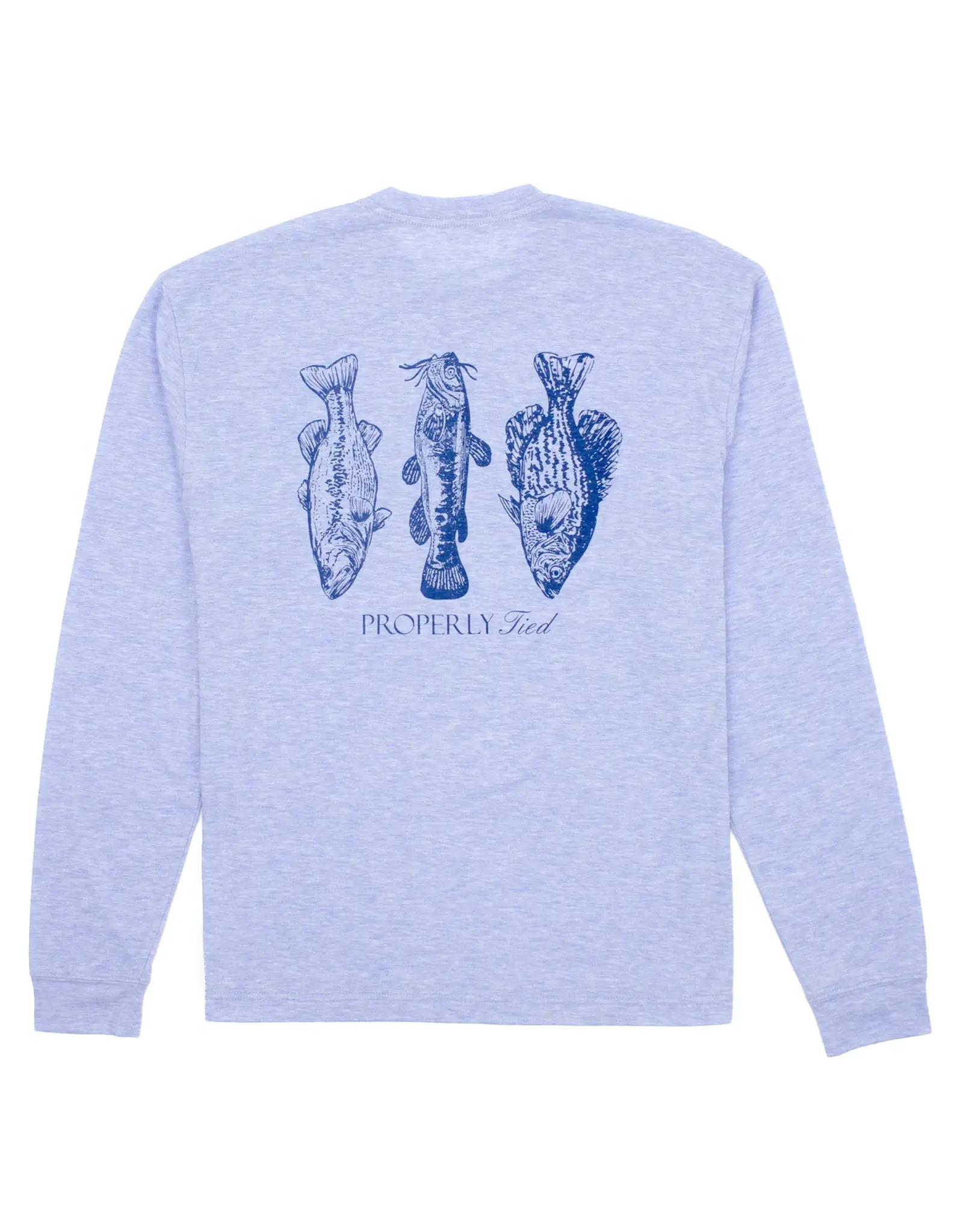 Properly Tied Portland Pocket Tee LS Fisherman's Paradise Blue Heather