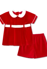 LullabySet Benton Short Set - Ruby Red Velvet