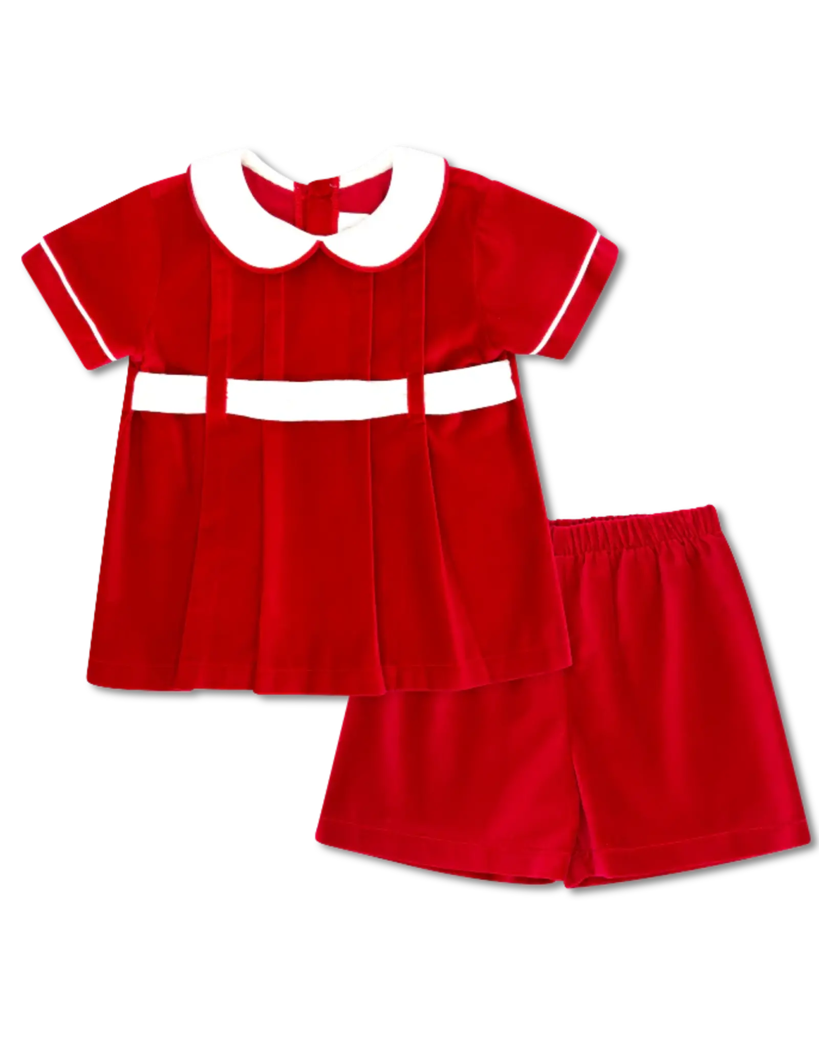 LullabySet Benton Short Set - Ruby Red Velvet