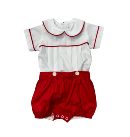 Remember Nguyen Red Owen Button Suit