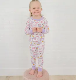 Magnolia Baby Lilac Slumber Party Toddler Long Pajamas