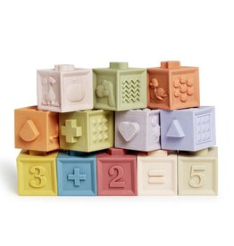 Two's Company Dino-mite Blocks 12 pc Stackable Numbers & Dinos Block Set