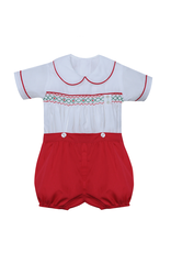 Remember Nguyen White/Red Maximillian Button Suit-Elastic Button